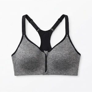Victoria's Secret Knockout Front Close Sport Bra 34D Black Gray High Support
